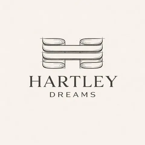 Standalone logo mark, pencil-sketch style